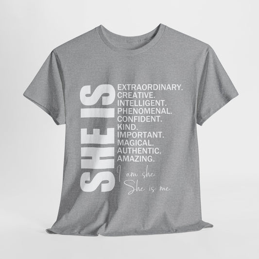 She is Heavy Cotton Tee