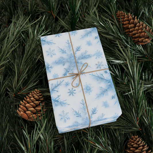 Snowflake Christmas Wrapping Papers - Holiday Gift Wrap, Festive Present Packaging, Winter Theme, Gift Giving Supplies, Seasonal Wrapping