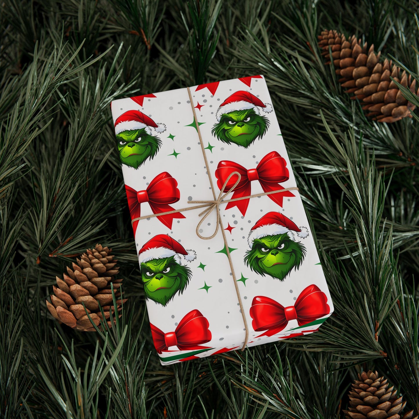 Grinch Wrapping Papers - Holiday Gift Wrap, Christmas, Festive Gift Packaging, Unique Present Paper, Wrapping Sheets, Gift Wrap Roll